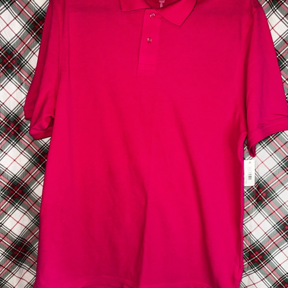 Amazon Essentials Men's Vibrant Pink Polo Shirt